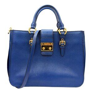 Miu Miu Cobalto Madras Bag